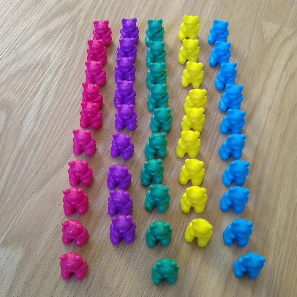 Rainbow Counting Bears x 39 + Colored cup x 5